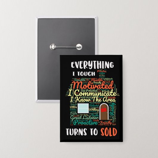 Alles, was ich Touch werde, wird zu realem Anwesen Button (Vorderseite/Rückseite)