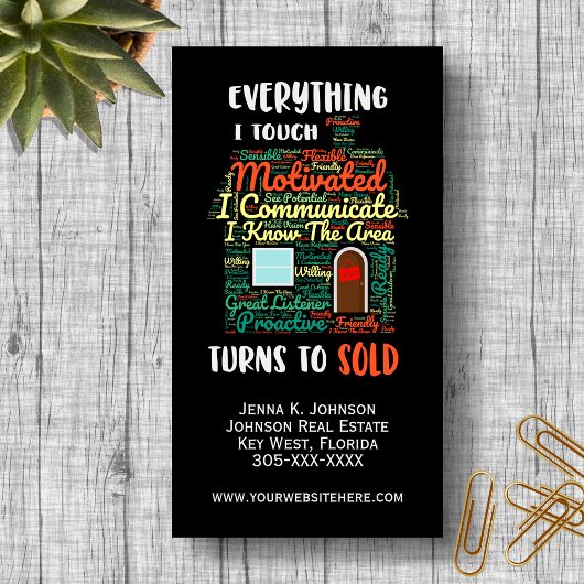 Alles, was ich Touch werde, wird zu realem Anwesen Magnetische Visitenkarte