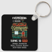 Alles, was ich Touch werde, wird zu realem Anwesen Schlüsselanhänger (Rückseite)