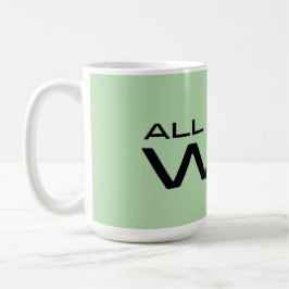 "Alles was ich tue ist Gewinnen" Minimalistische M Kaffeetasse