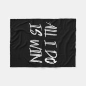 Alles, was ich tue, ist Motivierend Gym Fitness Wo Fleecedecke (Vorderseite (Horizontal))