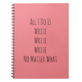Alles, was ich tue, ist schreiben notizblock