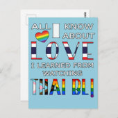 Alles, was ich über die Liebe weiß, die ich durch  Postkarte (Vorne/Hinten)