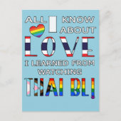 Alles, was ich über die Liebe weiß, die ich durch  Postkarte (Vorderseite)