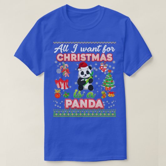 Alles, was ich Weihnachten Wollte, ist ein Panda U T-Shirt (Design vorne)