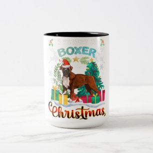 Alles, was ich Wollte ein Boxer Weihnachten frohe  Zweifarbige Tasse