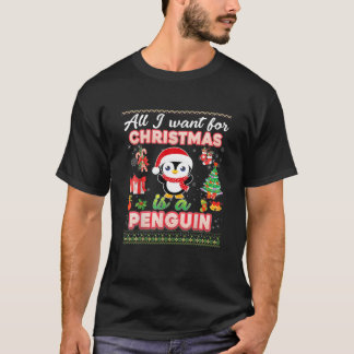 Alles, was ich Wollte, ist ein Pinguin für Weihnac T-Shirt