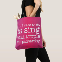 Alles, was ich wollte, ist zu singen und die Patri Tasche