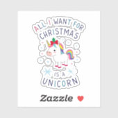 Alles, was ich zu Weihnachten Gewollt habe, ist ei Aufkleber (Blatt)