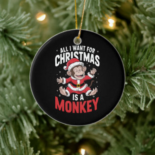 Alles, was ich zu Weihnachten Gewollt habe, ist ei Keramik Ornament
