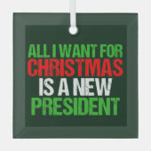 Alles, was ich zu Weihnachten Gewollt habe, ist ei Ornament Aus Glas (Vorderseite)