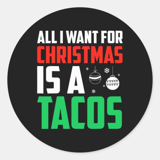 Alles, was ich zu Weihnachten Gewollt habe, ist ei Runder Aufkleber (Vorderseite)