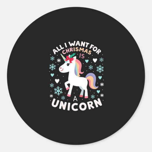 Alles, was ich zu Weihnachten Gewollt habe, ist ei Runder Aufkleber (Vorderseite)