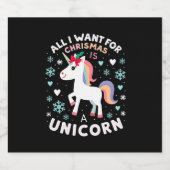 Alles, was ich zu Weihnachten Gewollt habe, ist ei Schaumweinetikett (Einzelnes Label)