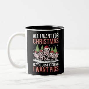 Alles, was ich zu Weihnachten Gewollt habe, ist ei Zweifarbige Tasse