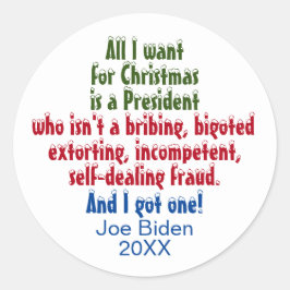 Alles, was ich zu Weihnachten Gewollt habe, ist Jo Runder Aufkleber