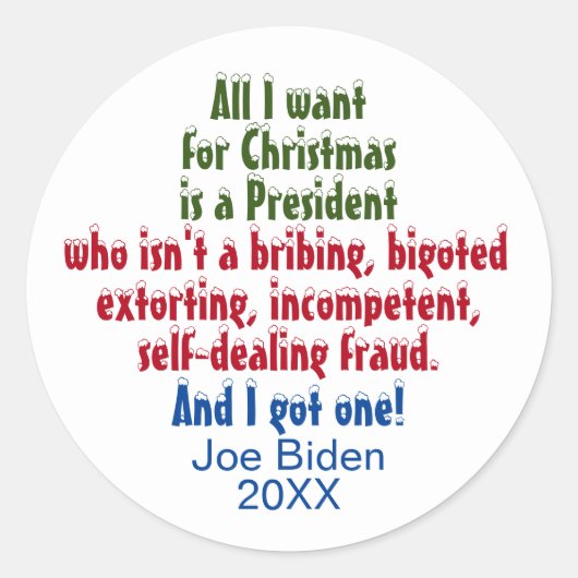 Alles, was ich zu Weihnachten Gewollt habe, ist Jo Runder Aufkleber (Vorderseite)