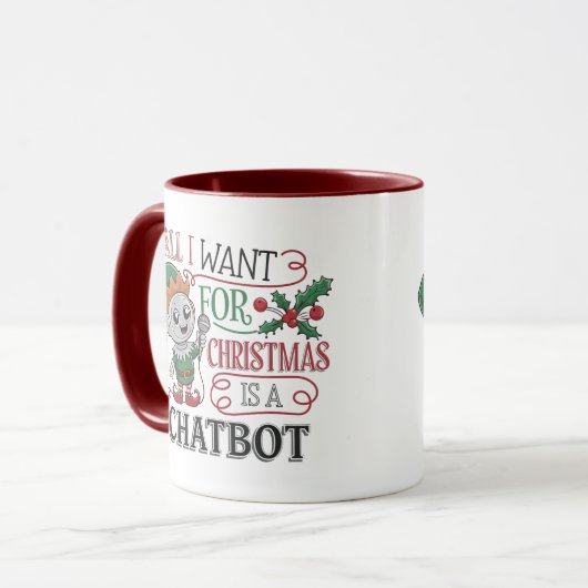🤖 Alles, was ich zu Weihnachten Gewollt habe, ist Tasse (Vorderseite Links)