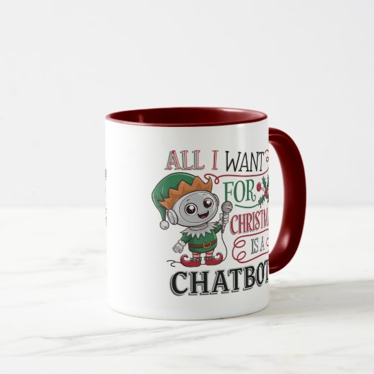 🤖 Alles, was ich zu Weihnachten Gewollt habe, ist Tasse (VorderseiteRechts)