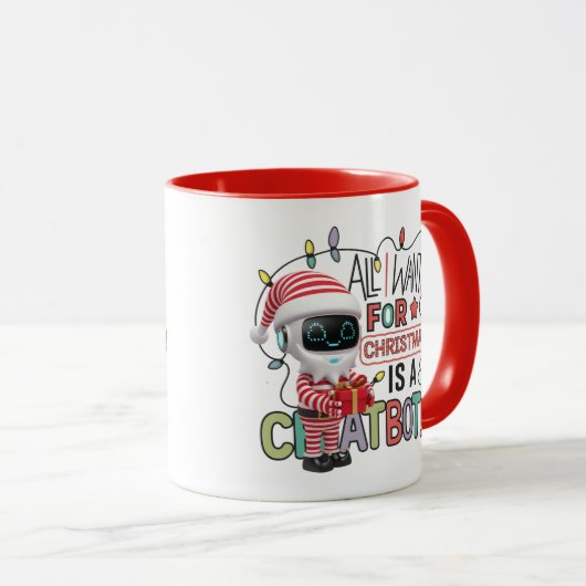 🤖 Alles, was ich zu Weihnachten Gewollt habe, ist Tasse (VorderseiteRechts)