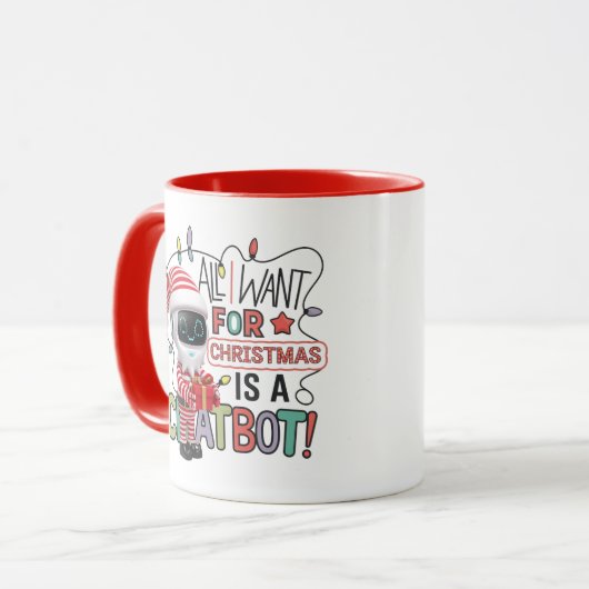 🤖 Alles, was ich zu Weihnachten Gewollt habe, ist Tasse (Vorderseite Links)