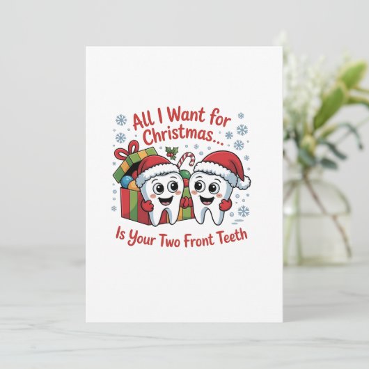 Alles, was ich zu Weihnachten Gewollt habe, sind I Einladung (Stehend Vorderseite)