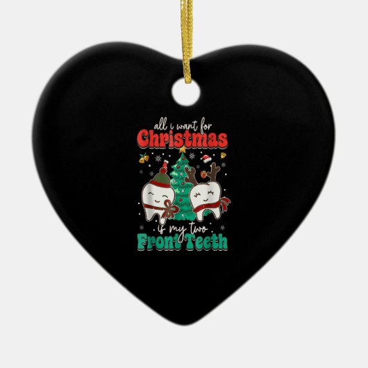 Alles, was ich zu Weihnachten Gewollt habe, sind m Keramik Ornament (Vorne)