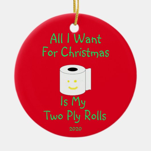 Alles, was ich zu Weihnachten Gewollt habe, sind m Keramik Ornament (Vorne)