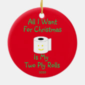 Alles, was ich zu Weihnachten Gewollt habe, sind m Keramik Ornament (Hinten)