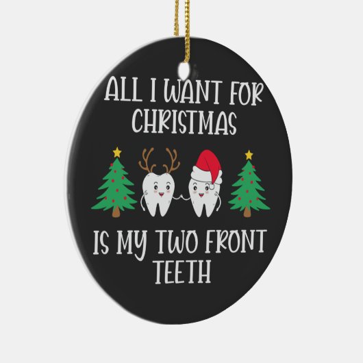 Alles, was ich zu Weihnachten Gewollt habe, sind m Keramik Ornament (Rechts)