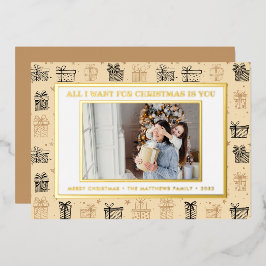 Alles, was ich zu Weihnachten Gewollt habe, sind S Folien Feiertagskarte