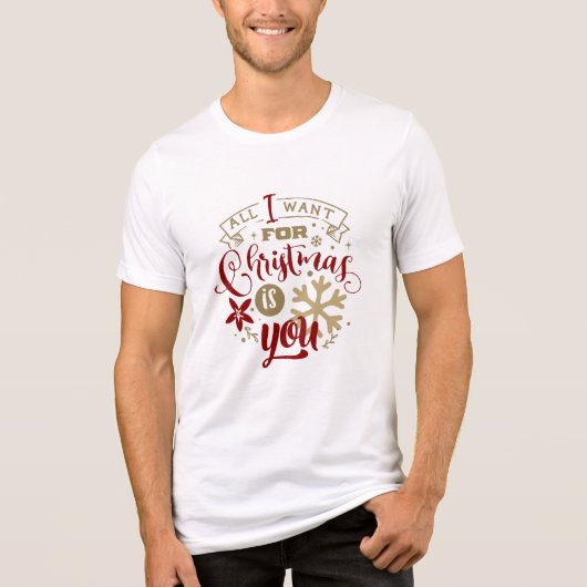 Alles, was ich zu Weihnachten gewollt habe, sind S Tri-Blend Shirt (Vorderseite)