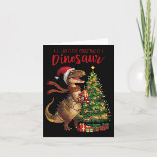 Alles, was ich zu Weihnachten Gewollt ist Dinosaur Karte
