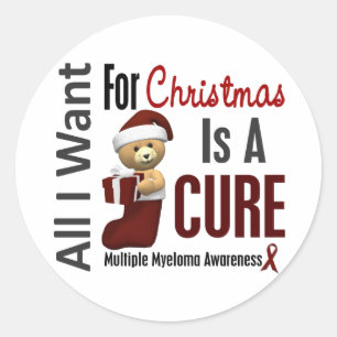 Alles, was ich zu Weihnachten-Multiplen Myelom Gew Runder Aufkleber