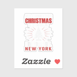 Alles, was ich zu Weihnachten nach New York City G Aufkleber