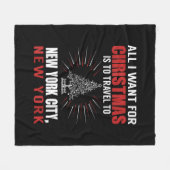 Alles, was ich zu Weihnachten nach New York City G Fleecedecke (Vorderseite (Horizontal))