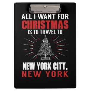 Alles, was ich zu Weihnachten nach New York City G Klemmbrett