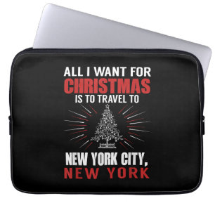 Alles, was ich zu Weihnachten nach New York City G Laptopschutzhülle