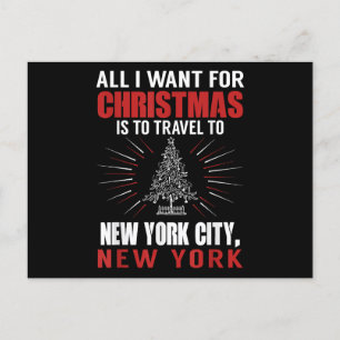 Alles, was ich zu Weihnachten nach New York City G Postkarte