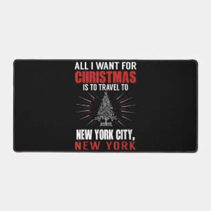 Alles, was ich zu Weihnachten nach New York City G Schreibtischunterlage