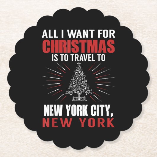 Alles, was ich zu Weihnachten nach New York City G Untersetzer (Vorderseite)