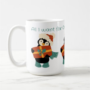 Alles, was ich zu Weihnachten Vintagen Pinguin gew Kaffeetasse