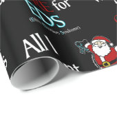 Alles, was ich zu Weihnachten/Weihnachten Gewollt Geschenkpapier (Rolleneckpunkt)