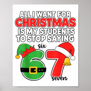 Alles, was ich zu Weihnachten will 6-7 Meme Lustig Poster