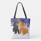 ALLES WAS ICH ZU WEIHNACHTEN WILL Chow Tote oder C Tasche (Rückseite)