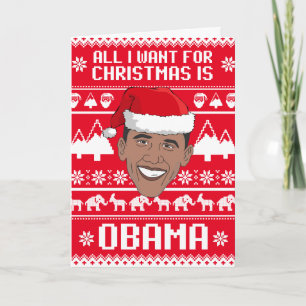 Alles, was ich zu Weihnachten will, ist Barack Oba Karte