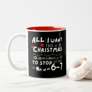 Alles, was ich zu Weihnachten will, ist, dass mein Zweifarbige Tasse