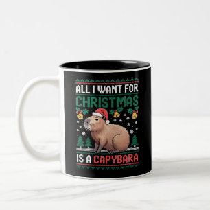 Alles, was ich zu Weihnachten will, ist ein Capyba Zweifarbige Tasse