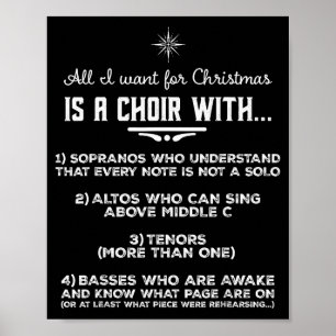 Alles, was ich zu Weihnachten will, ist ein Chor m Poster