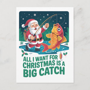 Alles, was ich zu Weihnachten will, ist ein großer Einladungspostkarte